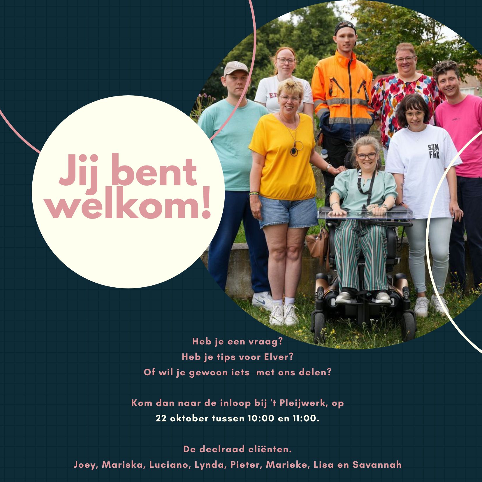 Groen Roze Cirkels Foto 18e Verjaardag Uitnodiging 1