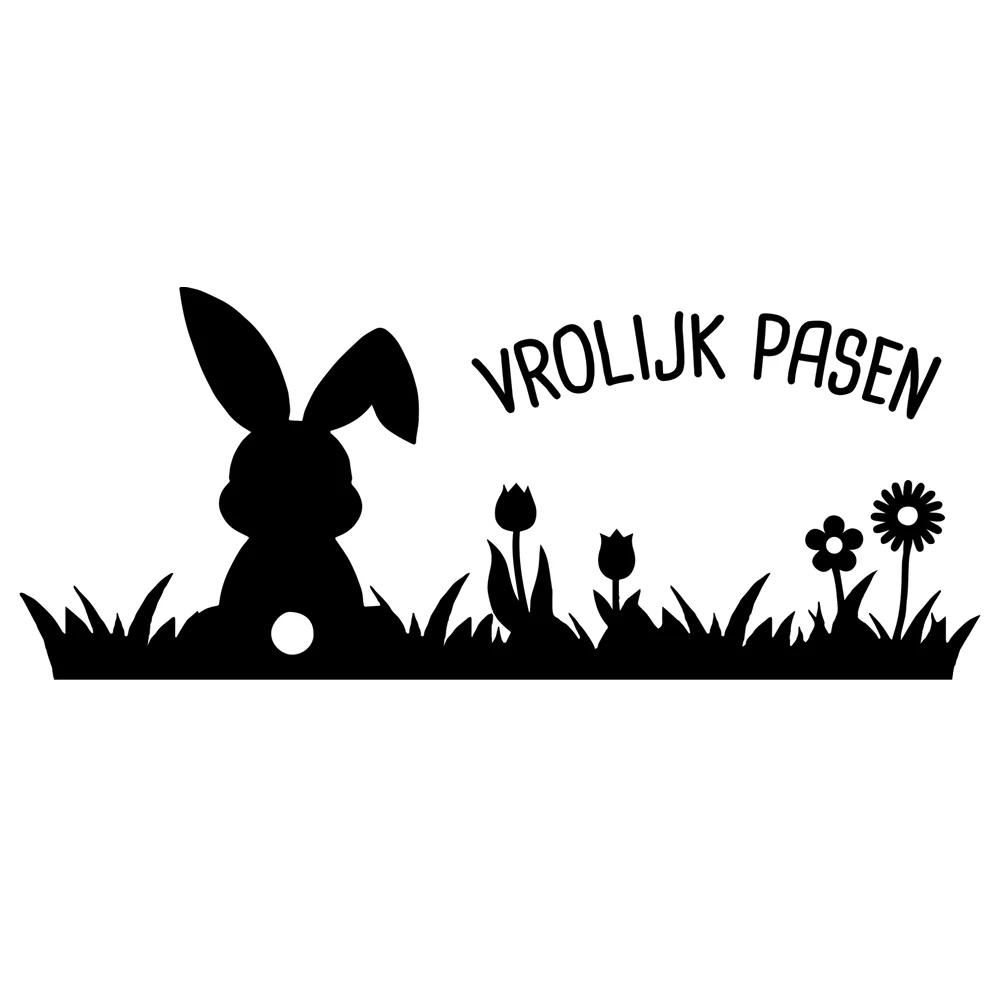 label2x raamsticker vrolijk pasen woonaccessoires woondecoratie 37068369297662